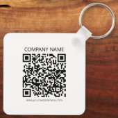 独自のQRコードを作成する | 白黒 キーホルダー (裏面)