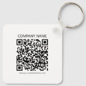 独自のQRコードを作成する | 白黒 キーホルダー (裏面)