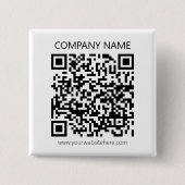 独自のQRコードを作成する | 白黒 缶バッジ (正面)