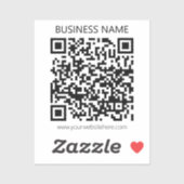 独自のQRコードを作成する | 黒と透明 シール (シート)