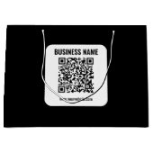 独自のQRコードを作成 | 透明 ラージペーパーバッグ (正面)