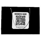 独自のQRコードを作成 | 透明 ラージペーパーバッグ (裏面)