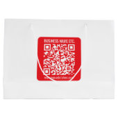 独自のQRコードを即座に作成 | 編集可能な赤 ラージペーパーバッグ (裏面)