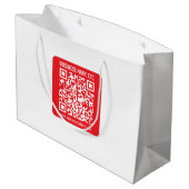 独自のQRコードを即座に作成 | 編集可能な赤 ラージペーパーバッグ (裏面アングル)