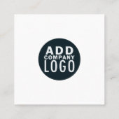 独自のQRコードカスタムを作成すモダンる スクエア名刺 (裏面)