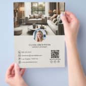 独自のQRコードソーシャルメディアビジネスの作成 チラシ (手)