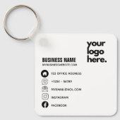 独自のQRコードビジネスロゴソーシャルメディアIDの作成 キーホルダー (正面)