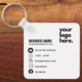 独自のQRコードビジネスロゴソーシャルメディアIDの作成 キーホルダー (正面)