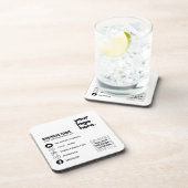 独自のQRコードビジネスロゴソーシャルメディアIDの作成 コースター (右側)