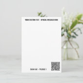 独自のQRコードメニュー例をデザイン - カスタムテキストを入力 メニュー (スタンド正面)