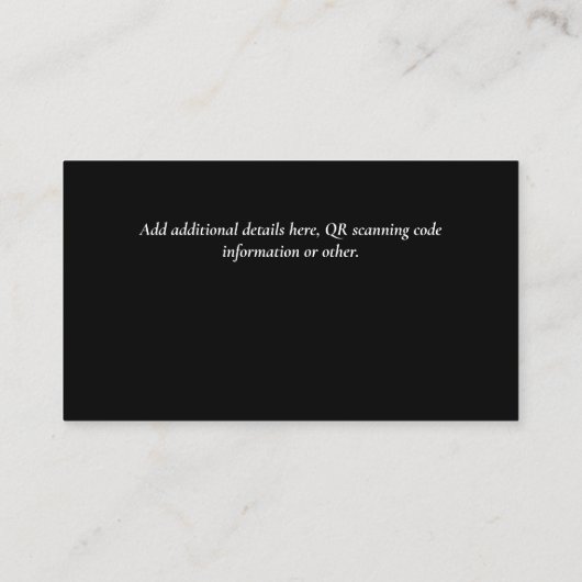 独自のQRコード名刺を作成する – 色の多い エンクロージャーカード (裏面)