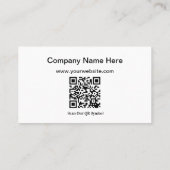 独自のQRコード名刺を追加する 名刺 (裏面)