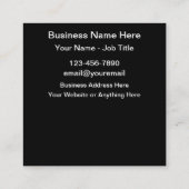 独自のQRコード名刺テンプレートの作成 スクエア名刺 (裏面)