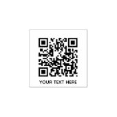 独自のQRコード文字スキャンミニマルシンプル ラバースタンプ (インプリント)