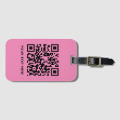 独自のQRコード文字スキャンミニマルシンプルLuggの追加 ラゲッジタグ (正面横)