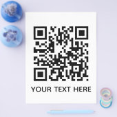 独自のQRコード文字スキャンメニューリンクの追加 チラシ (シングル)