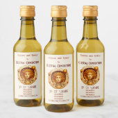 独自のSteampunk太陽の女神を作成 ワインラベル (ボトル)