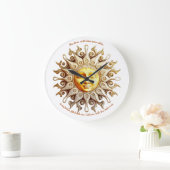 独自のSteampunk黄金ビクトリアンの太陽を作成 ラージ壁時計 (ホーム)