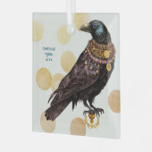 独自のSteampunk Ravenビクトリアンの作成 ガラスオーナメント (正面左)