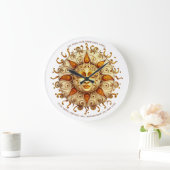 独自のSteampunk Sunエレガントの作成 ラージ壁時計 (ホーム)