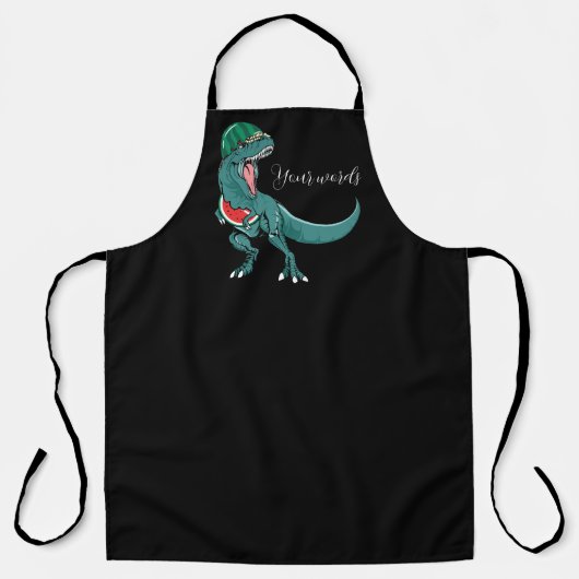 独自のTレックススイカを作成 エプロン (正面)
