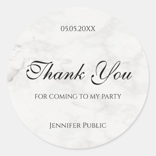 独自のThank You Handスクリプトテンプレートの作成 ラウンドシール (正面)