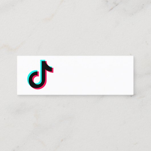 独自のtiktok bussinesカードを作成する スキニー名刺 (裏面)