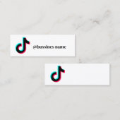 独自のtiktok bussinesカードを作成する スキニー名刺 (正面/裏面)