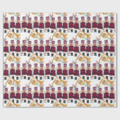 独自のTin兵士と角を作成すフランスのる ラッピングペーパー (フラット)