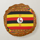 独自のU Gカラーカラフルアートデザインの作成 ラウンドクッション (裏面)