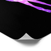 独自のUnicornフォトシルエットブラックを作成 ポスター (角)