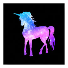 独自のUnicornフォトシルエットブラックを作成