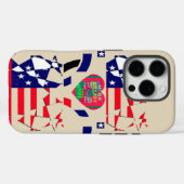 独自のUSAを作成する美しい素晴らしいハート Case-Mate iPhoneケース (裏面 (横))