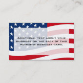 独自のUSA愛国者向け名刺を作成 名刺 (裏面)
