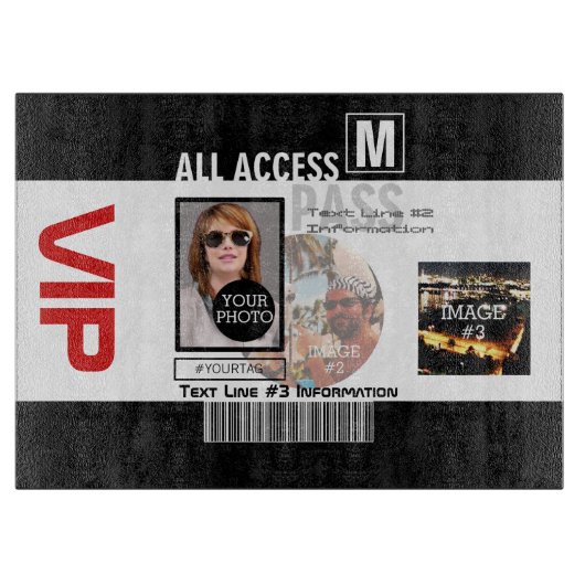 独自のVIPパスを作成する8つのパーソナライズ方法 カッティングボード (正面)