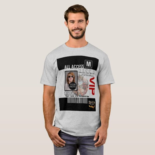 独自のVIPパスを作成する8つのパーソナライズ方法 Tシャツ (正面フル)
