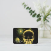 独自のX線スカルと花を作成 名刺 (スタンド正面)