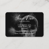 独自のX線スカルと花を作成 名刺 (裏面)