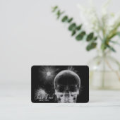 独自のX線スカルと花を作成 名刺 (スタンド正面)