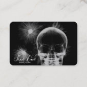 独自のX線スカルと花を作成 名刺 (正面)