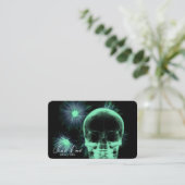 独自のX線スカルと花を作成 名刺 (スタンド正面)