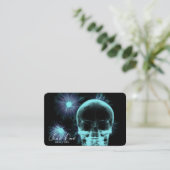 独自のX線スカルと花を作成 名刺 (スタンド正面)