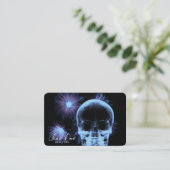 独自のX線スカルと花を作成 名刺 (スタンド正面)