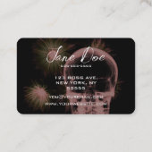 独自のX線スカルと花を作成 名刺 (裏面)