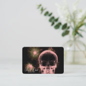 独自のX線スカルと花を作成 名刺 (スタンド正面)