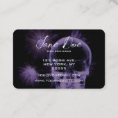 独自のX線スカルと花を作成 名刺 (裏面)