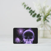 独自のX線スカルと花を作成 名刺 (スタンド正面)