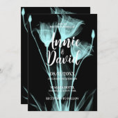 独自のX線フラワートリオの結婚作成 招待状 (正面/裏面)