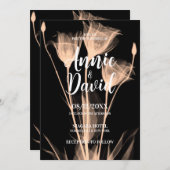 独自のX線フラワートリオの結婚作成 招待状 (正面/裏面)