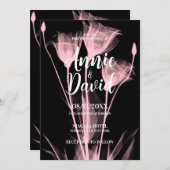 独自のX線フラワートリオの結婚作成 招待状 (正面/裏面)